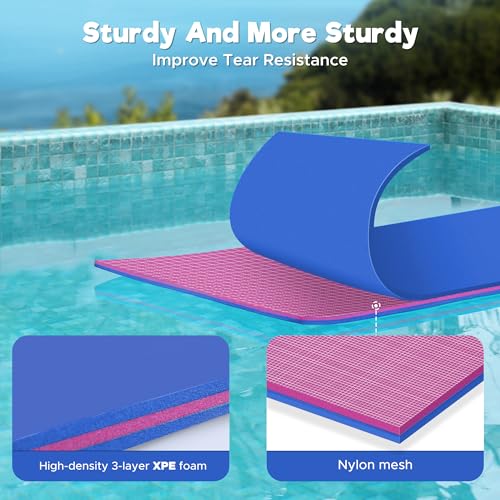 Floating Water Mat, 3-Layer Tear-Resistant XPE Foam T138